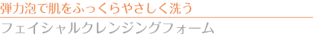 弾力泡で肌をふっくらやさしく洗う　フェイシャル クレンジングフォーム